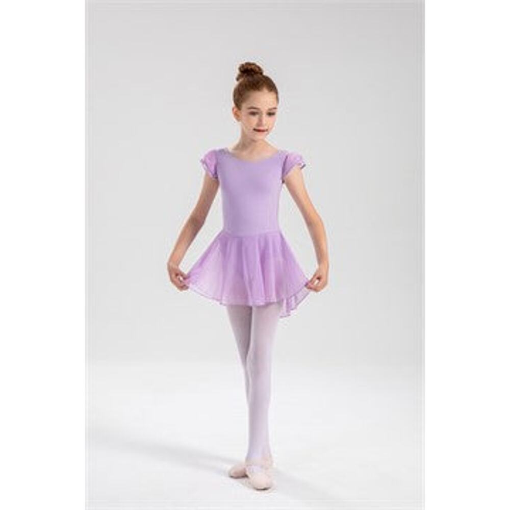 Dance Leotard Dress DUX XL Child Dance Flutter Sleeve Child Lavender